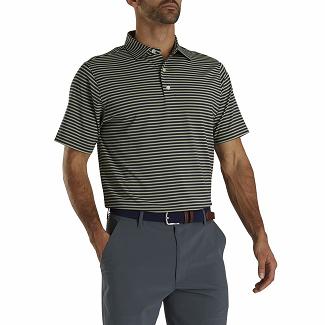 Men's Footjoy Golf Shirts Navy/White NZ-267541